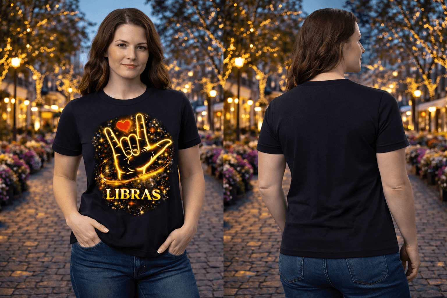 Camiseta LIBRAS Amor – Símbolo em Língua Brasileira de Sinais - Frente