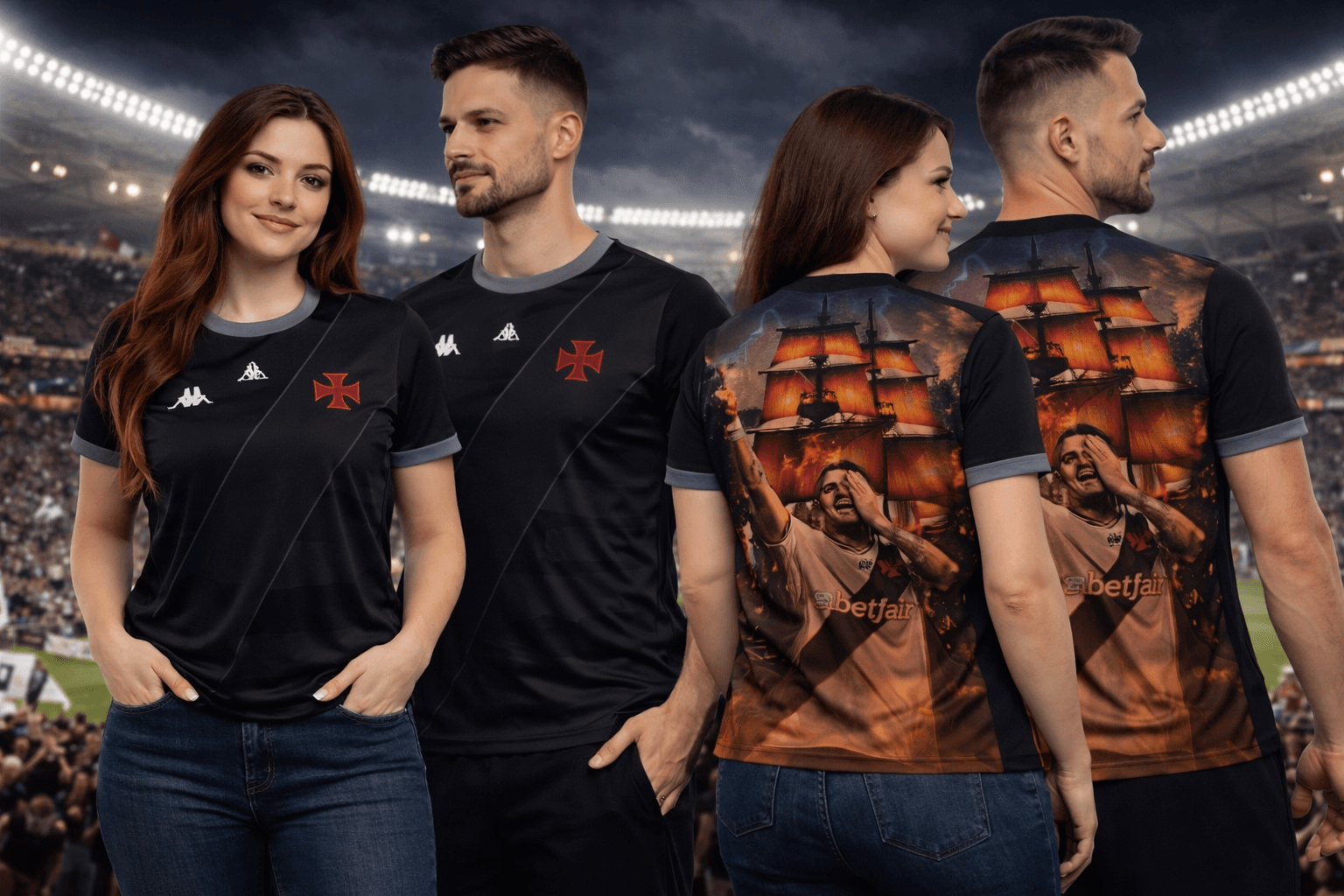 Camiseta Vasco da Gama – Masculina e Feminina (Casal) ⚓ - Frente